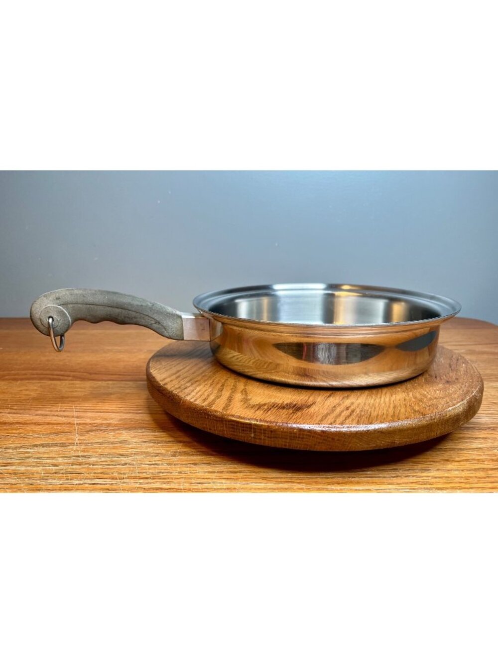 Vintage  11"  Saladmaster T304S Surgical Stainless Steel  Skillet  NO LId  Made